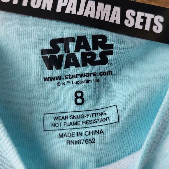 3/$30 4- Piece Disney Star Wars Mandalorian Baby Yoda Cotton Pajama Set - Picture 8 of 14